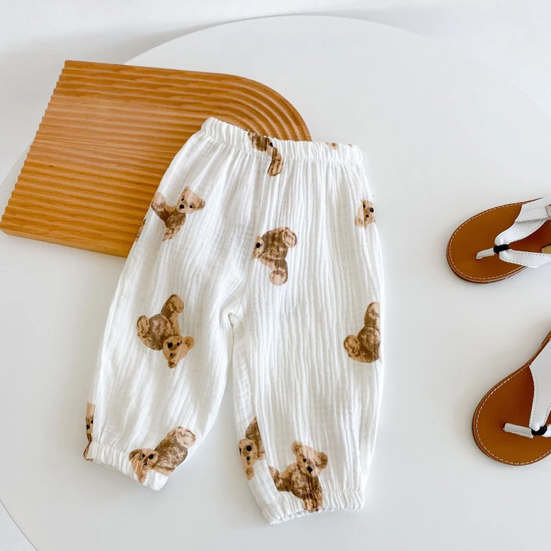Summer New Baby Pants, Baby Cartoon Bear Cute Printed Cotton Pants Versatile Mosquito proof Pants
Summer New Baby Pants, Baby Cartoon Bear Cute Printed Cotton Pants Versatile Mosquito proof Pants