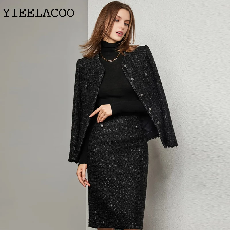 Black jacket+skirt set Classics Women's Skirt Set Professional Spring /Autumn Business Ladies skirt 2-piece set
Black jacket+skirt set Classics Women's Skirt Set Professional Spring /Autumn Business Ladies skirt 2-piece set