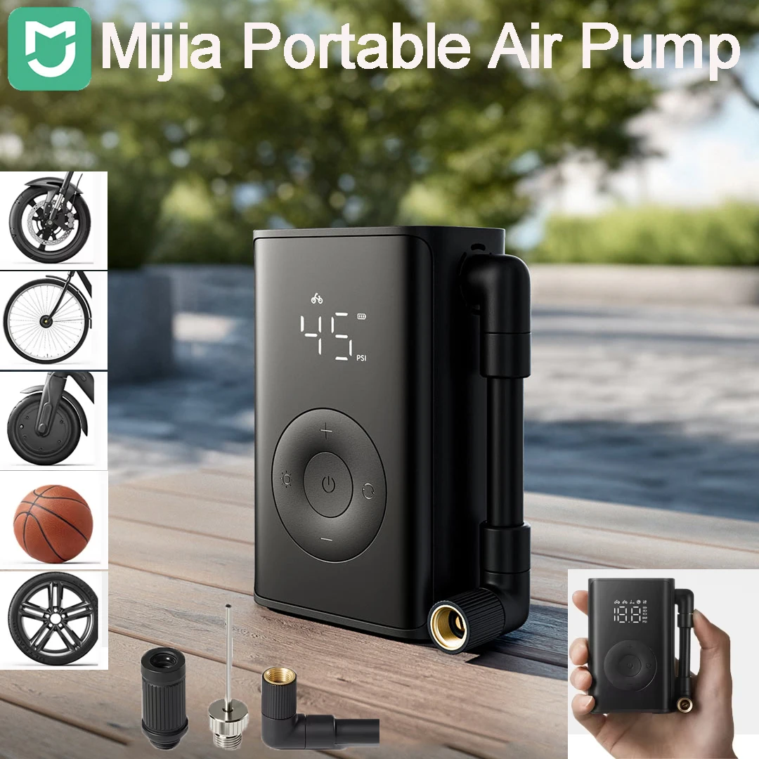 Mijia Portable Air Pump mini Electric Inflator Max 150PSI Digital Display 2000mAh Outdoor Lighting Bicycle RIDE Tool
Mijia Portable Air Pump mini Electric Inflator Max 150PSI Digital Display 2000mAh Outdoor Lighting Bicycle RIDE Tool
