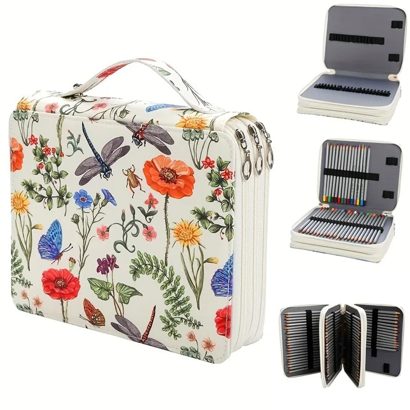 124-hole Multi-color Large-capacity Pencil Zipper Three-layer Pen Bag Art Painting Supplies Storage Bag Outdoor Portable Tools
124-hole Multi-color Large-capacity Pencil Zipper Three-layer Pen Bag Art Painting Supplies Storage Bag Outdoor Portable Tools