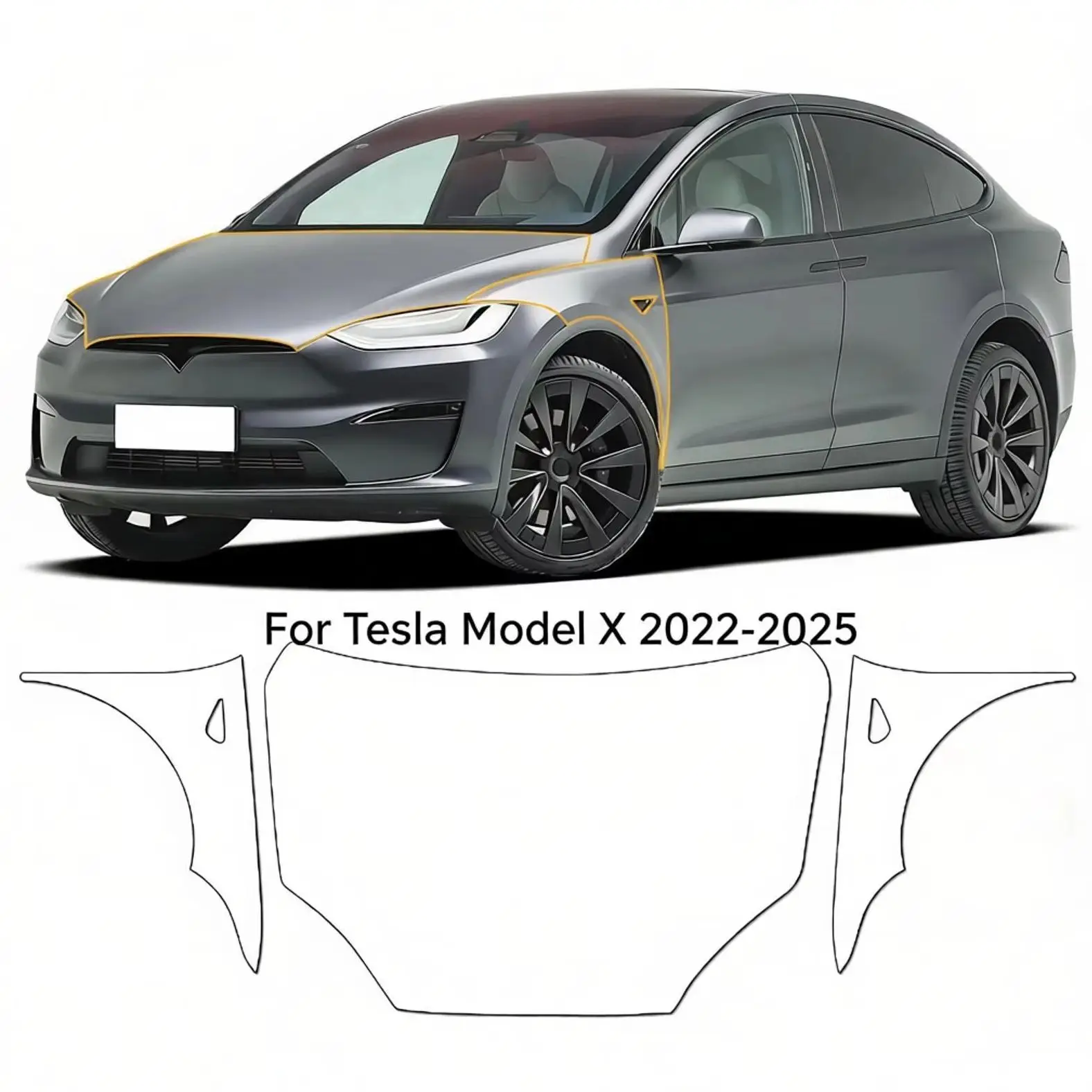 Pre-cut For Tesla Model X 2022-2025 TPU Bumper Hood PPF Clear Paint Protective Film Custom Anti Scratch Self Healing Shield
Pre-cut For Tesla Model X 2022-2025 TPU Bumper Hood PPF Clear Paint Protective Film Custom Anti Scratch Self Healing Shield