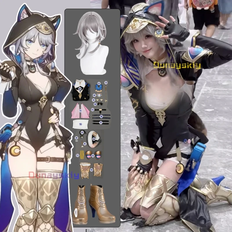 Cipher 코스프레 Honkai: Star Rail Костюм Женский комбинезон Уникальный хвост Опора Боди Хэллоуин Костюм Зентаи Костюм Парик Опора для обуви
Cipher 코스프레 Honkai: Star Rail Костюм Женский комбинезон Уникальный хвост Опора Боди Хэллоуин Костюм Зентаи Костюм Парик Опора для обуви