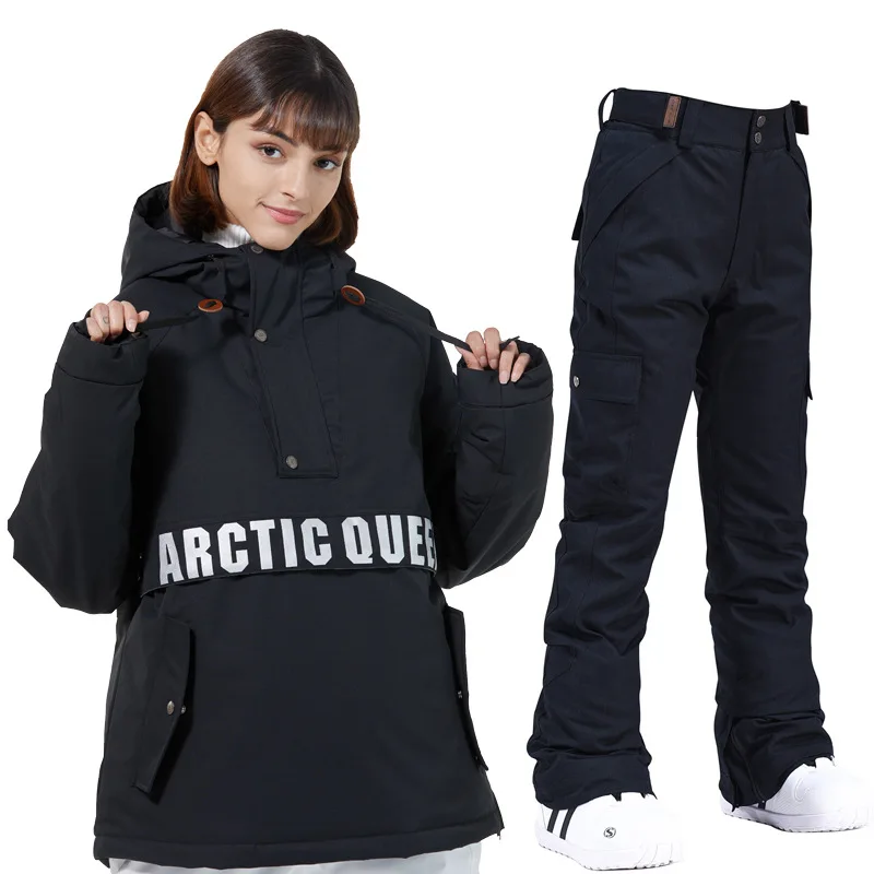 Women Ski Hoodie Suit New Winter Warm Windproof Waterproof Ski Suit Snowboard Female Men Ski Jacket And Pants Set SK081
Women Ski Hoodie Suit New Winter Warm Windproof Waterproof Ski Suit Snowboard Female Men Ski Jacket And Pants Set SK081