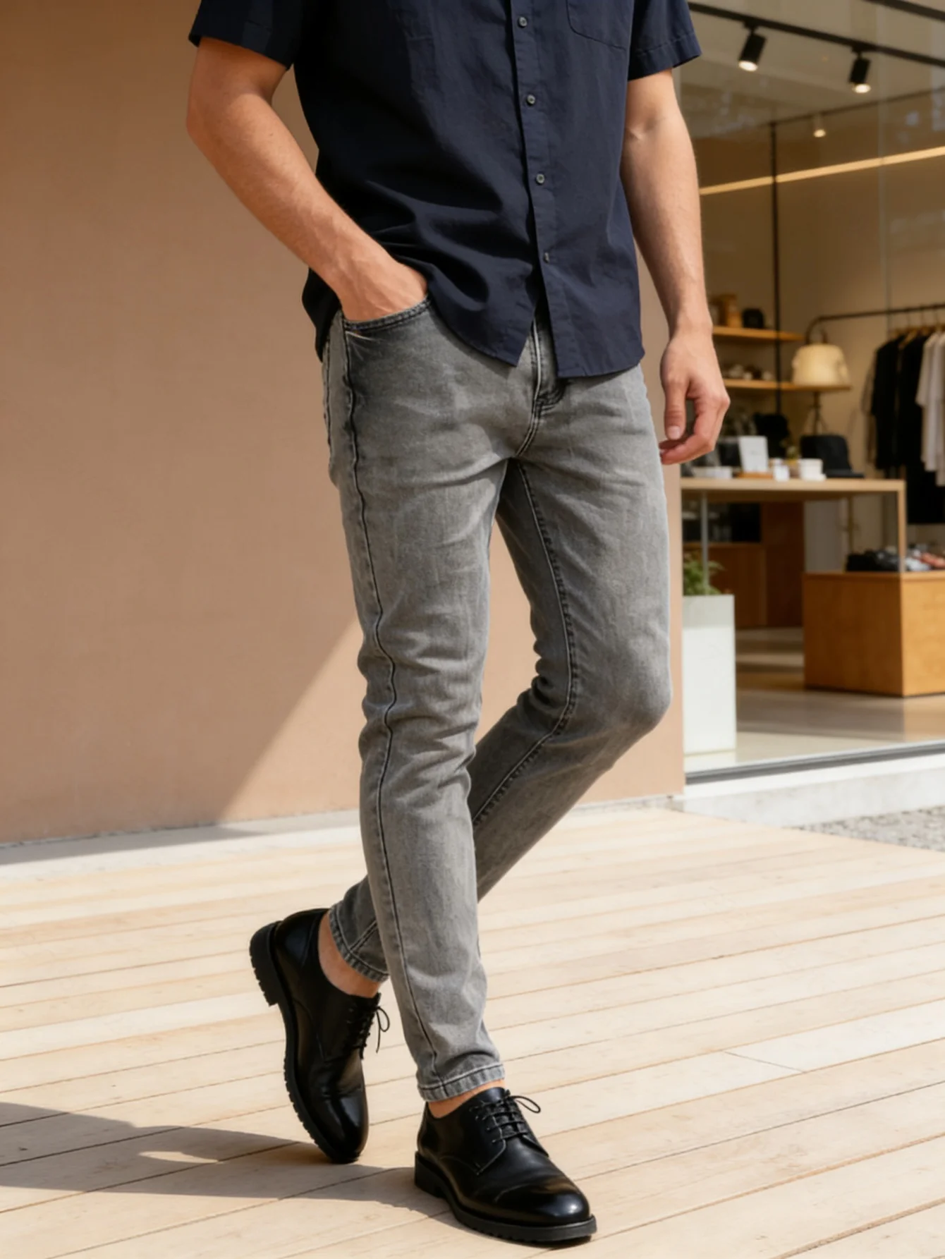 Y2K Original Gray Slim Jeans Men's Drip Style Casual Denim Trousers No accessories or belts included
Y2K Original Gray Slim Jeans Men's Drip Style Casual Denim Trousers No accessories or belts included