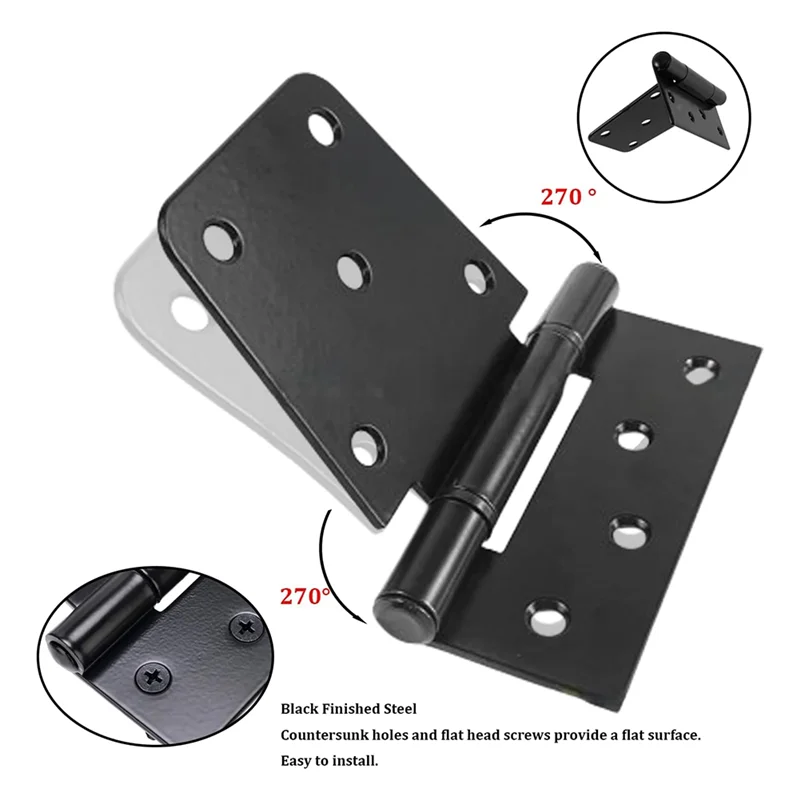 A27F-4Pack 3.5 Inch Heavy Duty Gate Hinge Black Iron 3.5 Inch Hinges For Wood Shed, Barn Door
A27F-4Pack 3.5 Inch Heavy Duty Gate Hinge Black Iron 3.5 Inch Hinges For Wood Shed, Barn Door