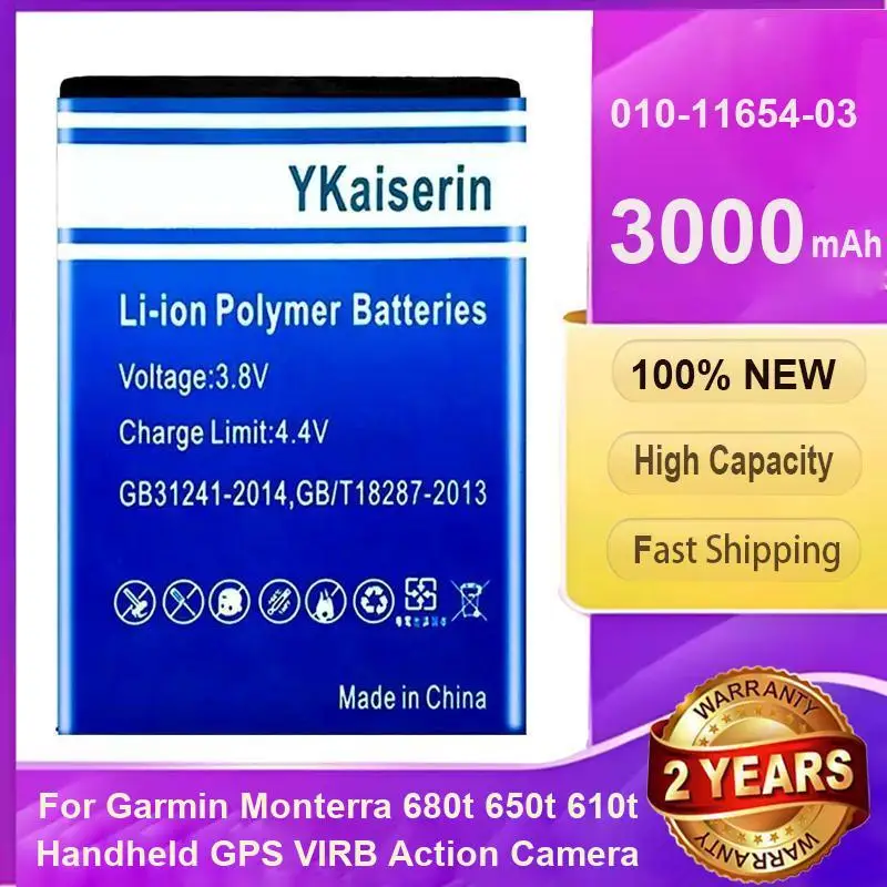 YKaiserin 010-11654-03 3000mAh Battery For GARMIN Atemos Monterra 680t 650t 610t 600t for Alpha Handheld GPS VIRB
YKaiserin 010-11654-03 3000mAh Battery For GARMIN Atemos Monterra 680t 650t 610t 600t for Alpha Handheld GPS VIRB