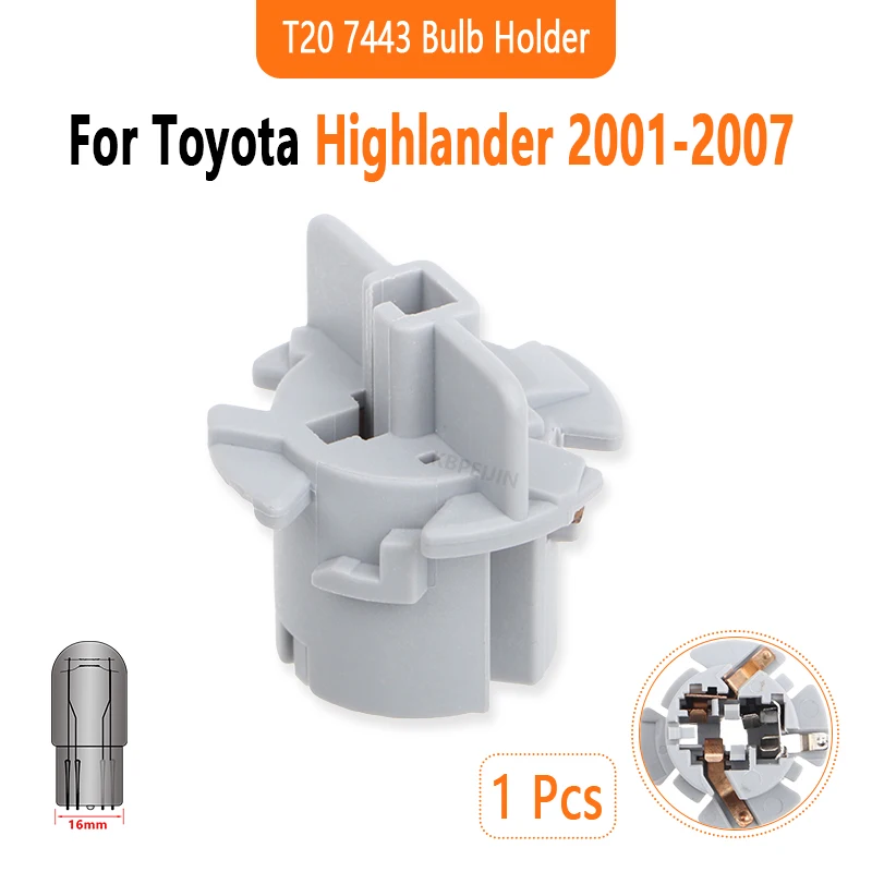 For Toyota Highlander 2001 To 2007 Brake Light T20 7443 Bulb Holder Car Lamp Socket Accessories 1PC
For Toyota Highlander 2001 To 2007 Brake Light T20 7443 Bulb Holder Car Lamp Socket Accessories 1PC