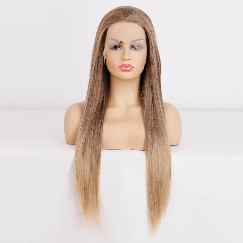 Fashiomag Long Straight Brown Gradient Blonde Lace Front Heat Resistant Fiber Wigs Women Soft Natural
Fashiomag Long Straight Brown Gradient Blonde Lace Front Heat Resistant Fiber Wigs Women Soft Natural