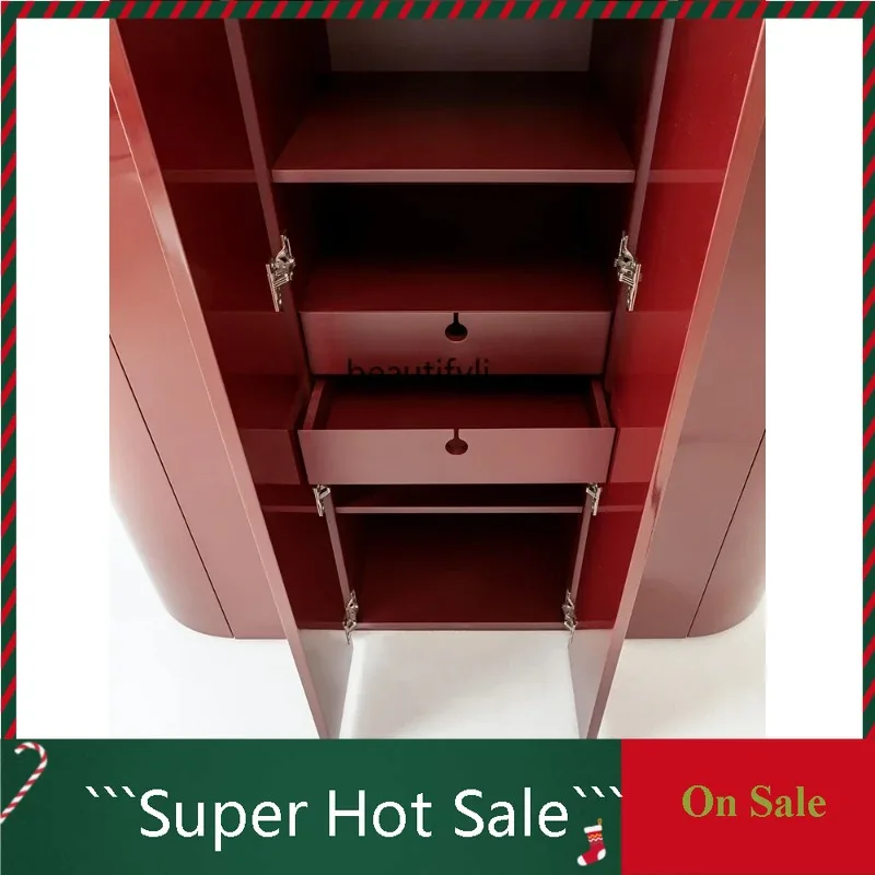 A076 Italian Minimalist Sideboard Cabinet Wine Red round Side Storage Cabinet Piano Paint Locker
A076 Italian Minimalist Sideboard Cabinet Wine Red round Side Storage Cabinet Piano Paint Locker
