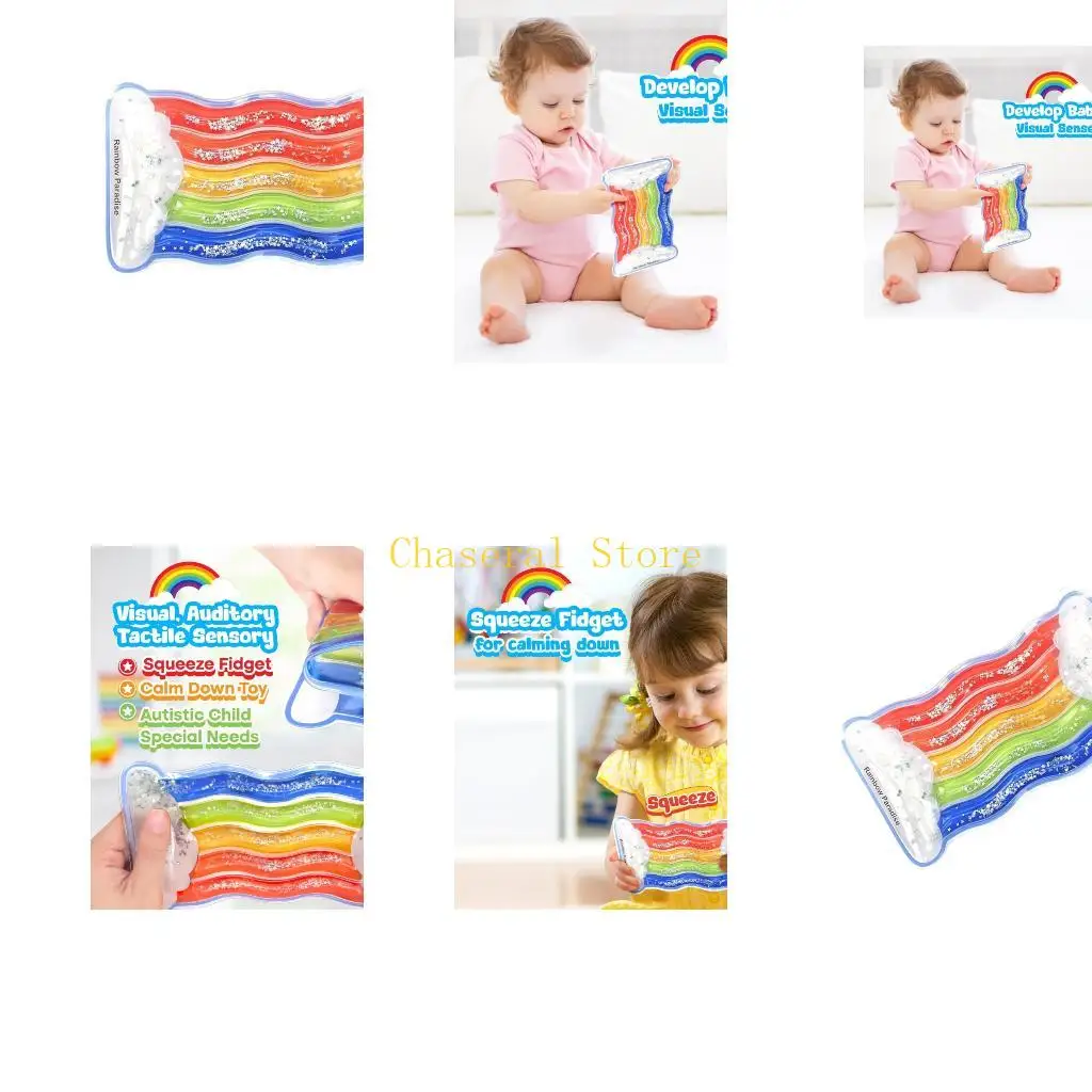 E7CE Rainbow Color Sensory Squeezable Toy For Toddler Hand Skill And Childhood Stress Reduction with Moving Glitters
E7CE Rainbow Color Sensory Squeezable Toy For Toddler Hand Skill And Childhood Stress Reduction with Moving Glitters