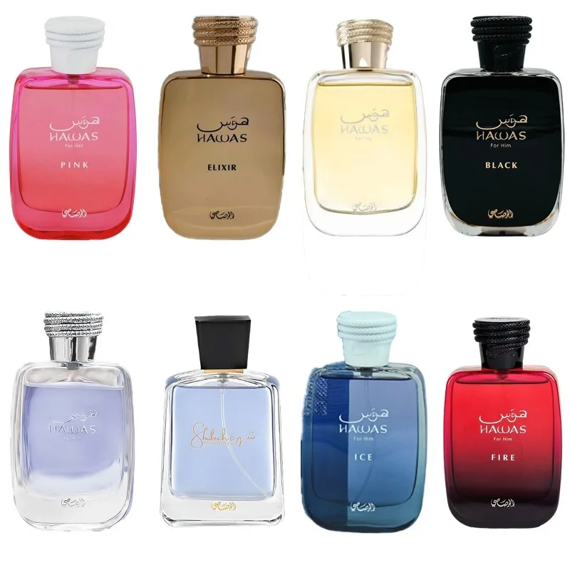 100ML High Quality Original Hawas Women Men EDP Spray Long Lasting Signature Premium Arabian Daily Refreshing Floral Woody Scent 
100ML High Quality Original Hawas Women Men EDP Spray Long Lasting Signature Premium Arabian Daily Refreshing Floral Woody Scent