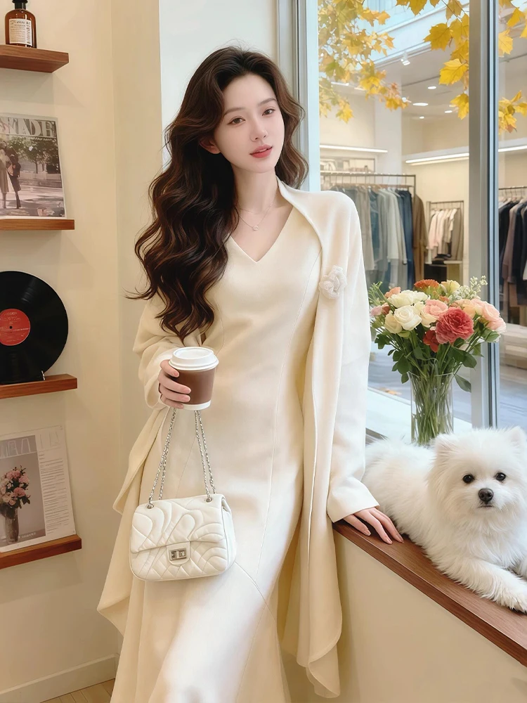 Beautiful plus Size Autumn Winter Fashion Set with Shawl Jacket Long Sleeve Dress Elegant Misses Style for Women Comfortable ...
Beautiful plus Size Autumn Winter Fashion Set with Shawl Jacket Long Sleeve Dress Elegant Misses Style for Women Comfortable ...