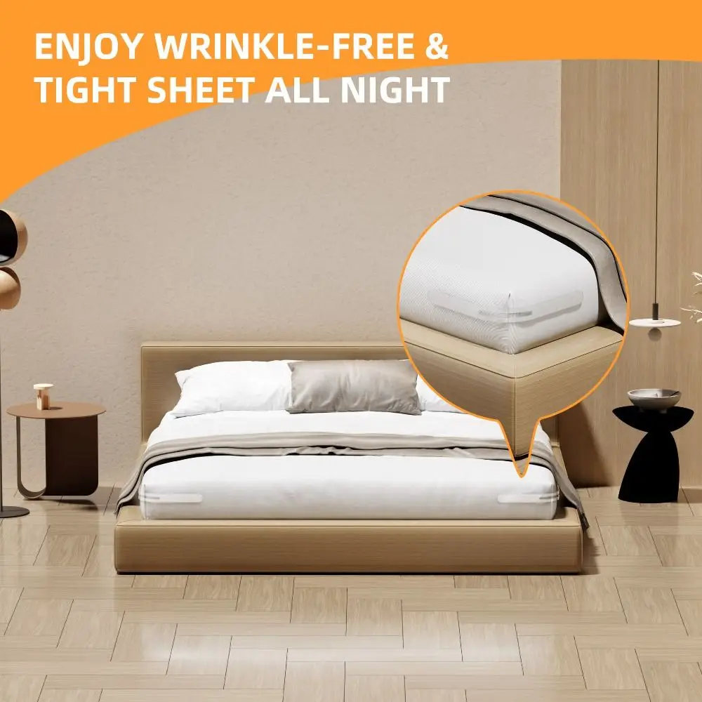 4Pcs/set Adjustable Heavy Duty Bed Sheet Holder Card Slot Invisible Bed Sheet Clips Anti-slip Non-slip Bedsheet Grippers Fixed
4Pcs/set Adjustable Heavy Duty Bed Sheet Holder Card Slot Invisible Bed Sheet Clips Anti-slip Non-slip Bedsheet Grippers Fixed