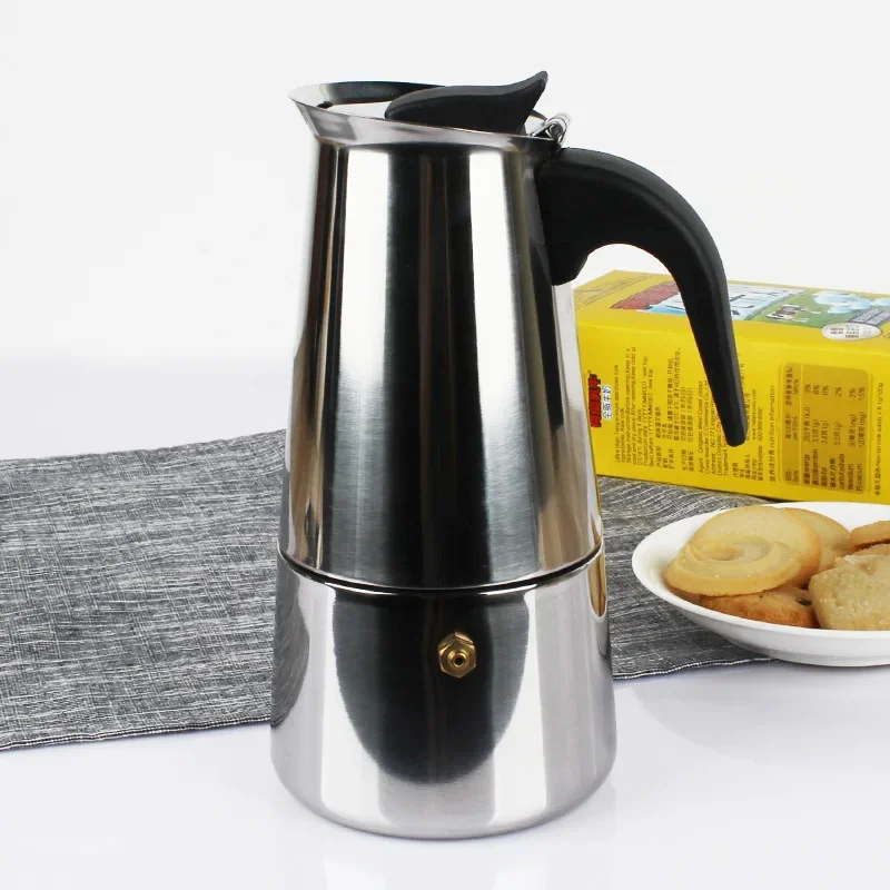 Mocha Coffee Pot Household Stainless Steel Coffee Maker Induction Cooker Heating Mocha Pot Espresso
Mocha Coffee Pot Household Stainless Steel Coffee Maker Induction Cooker Heating Mocha Pot Espresso