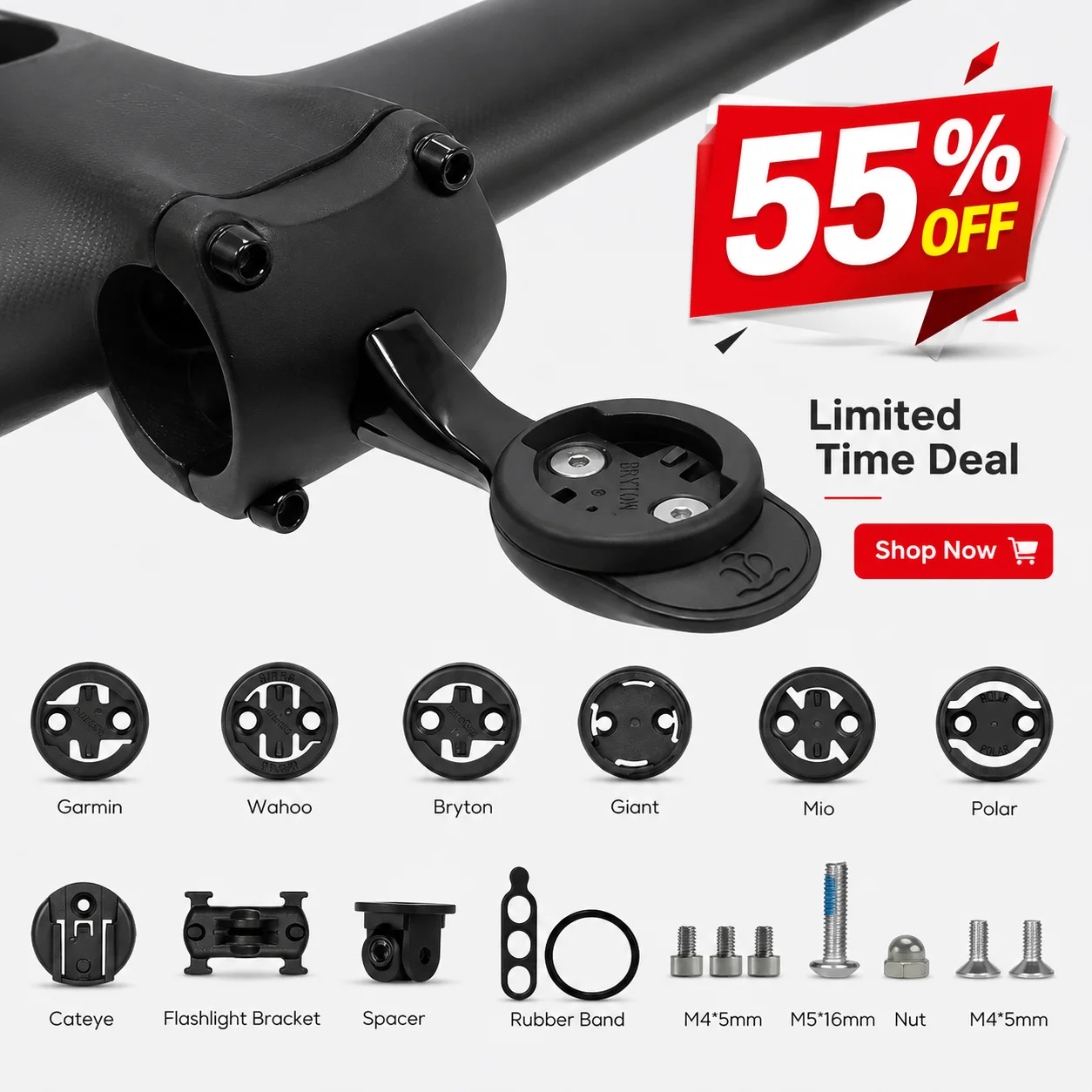 For SL8 SL7 Bike Computer Mount Aluminum Alloy Out Front GPS Holder for Garmin Wahoo Bryton GoPro Camera Light
For SL8 SL7 Bike Computer Mount Aluminum Alloy Out Front GPS Holder for Garmin Wahoo Bryton GoPro Camera Light