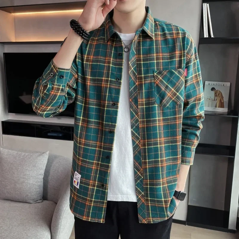 Men Shirt Plaid Flannel Long Sleeve Plus Size Loose Hip Hop Street Mens Casual Shirt Oversized Male Soft Dress Shirt Dropshippig
Men Shirt Plaid Flannel Long Sleeve Plus Size Loose Hip Hop Street Mens Casual Shirt Oversized Male Soft Dress Shirt Dropshippig
