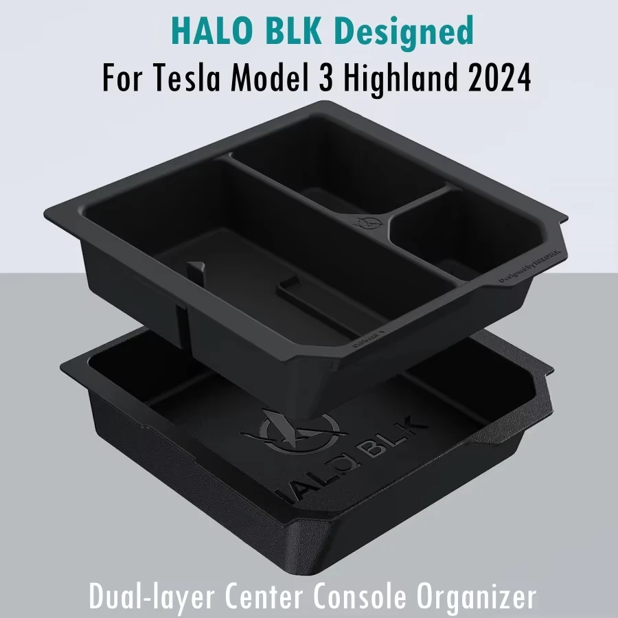 HALO BLK For Tesla Model 3 Highland 2024 Center Console Organizer Tray Two-Tier Removable Armrest Console Organizer Cupholder
HALO BLK For Tesla Model 3 Highland 2024 Center Console Organizer Tray Two-Tier Removable Armrest Console Organizer Cupholder