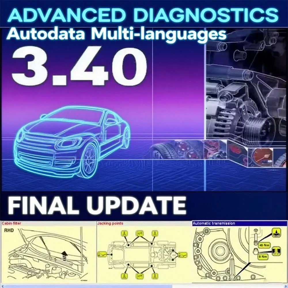 Auto Repair Guide Version AutoData 3.40 Multi-languages Remote Automotive Car Tool Software English/Spanish/Portuguese/Croatian
Auto Repair Guide Version AutoData 3.40 Multi-languages Remote Automotive Car Tool Software English/Spanish/Portuguese/Croatian