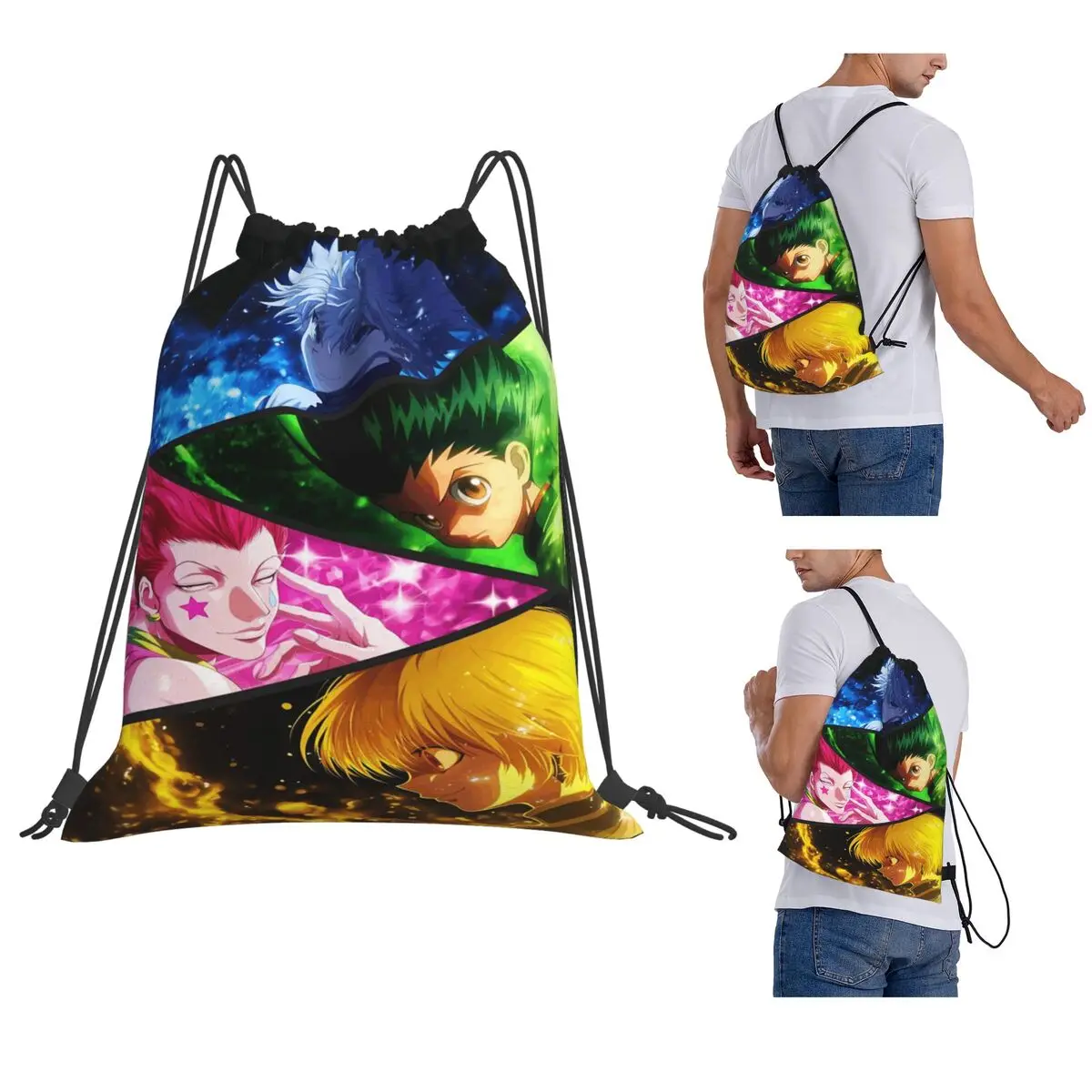 Anime Hunter X Hunter Backpacks Portable Drawstring Bags Shoes Bag Book Bags for Man Woman Students
Anime Hunter X Hunter Backpacks Portable Drawstring Bags Shoes Bag Book Bags for Man Woman Students