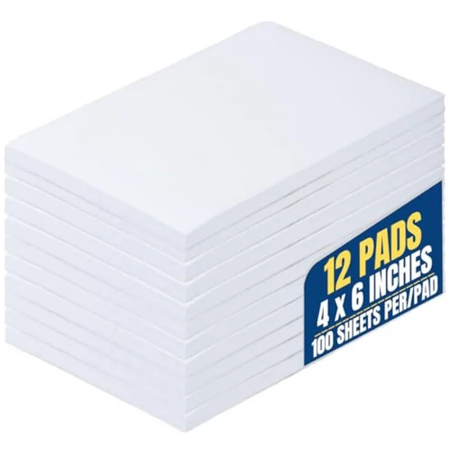 Notepads 4x6, Scratch Pad Unruled, Memo Pad 4x6, White, 00 Sheets 2 Pack
Notepads 4x6, Scratch Pad Unruled, Memo Pad 4x6, White, 00 Sheets 2 Pack