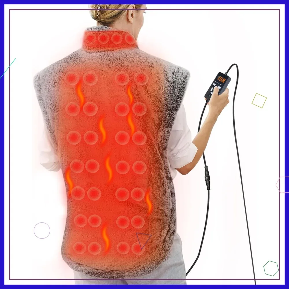 Far Infrared Heating Pad for Neck, Shoulders & Back, Hot to 159℉, FSA-HSA Eligible, 36 Jade Stones, Auto Shut Off 0-240 Min
Far Infrared Heating Pad for Neck, Shoulders & Back, Hot to 159℉, FSA-HSA Eligible, 36 Jade Stones, Auto Shut Off 0-240 Min