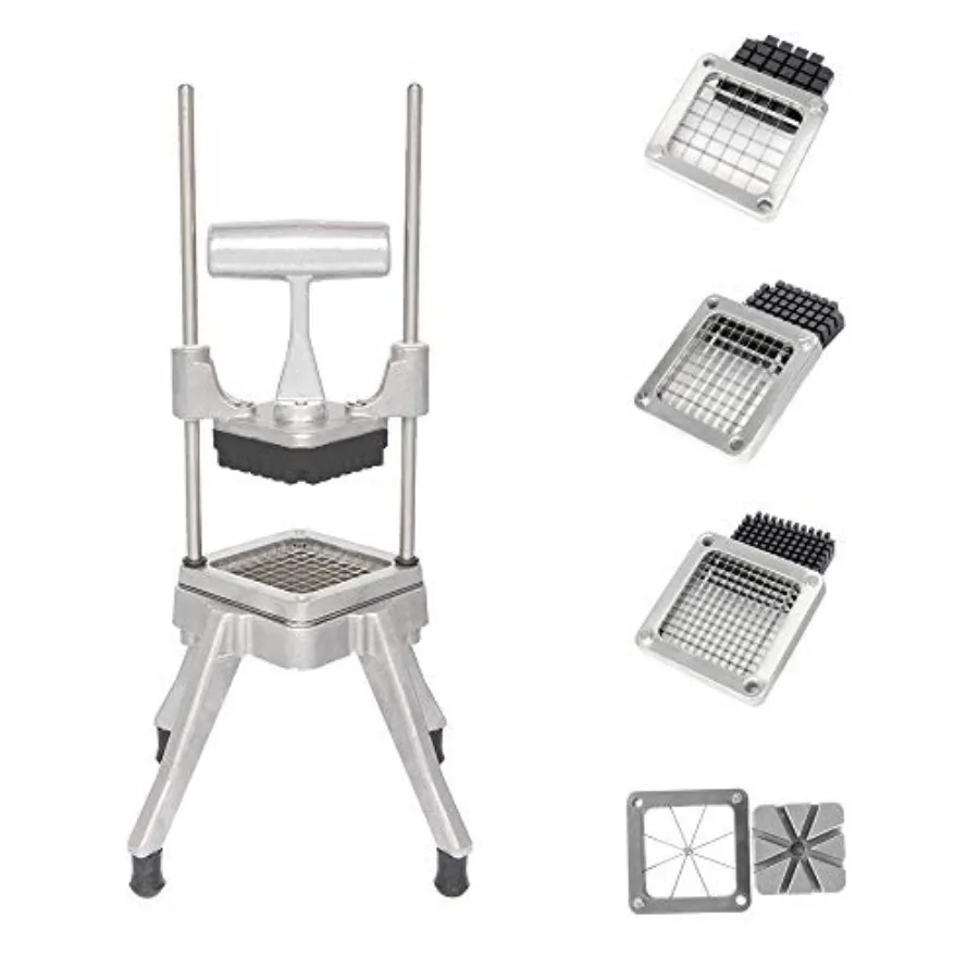 Commercial Vegetable Chopper French Fry Cutter with 4 Sizes Blades Potato Dicer Slicer Fruit Chopper Stainless Steel for Restau
Commercial Vegetable Chopper French Fry Cutter with 4 Sizes Blades Potato Dicer Slicer Fruit Chopper Stainless Steel for Restau