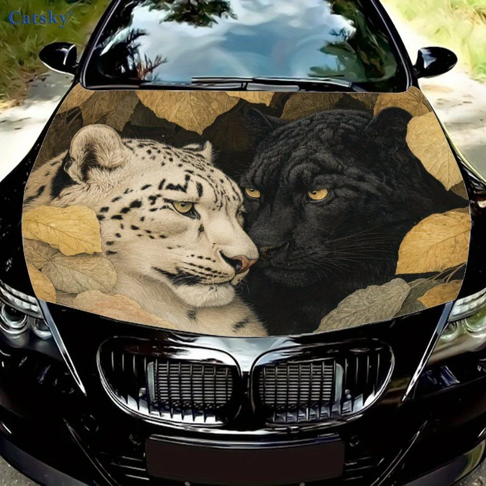 Black And White Leopard Car Hood Stickers With Cool Patterns, Packaging For Car Modification Parts, Vinyl Stickers, Car Parts Ac
Black And White Leopard Car Hood Stickers With Cool Patterns, Packaging For Car Modification Parts, Vinyl Stickers, Car Parts Ac