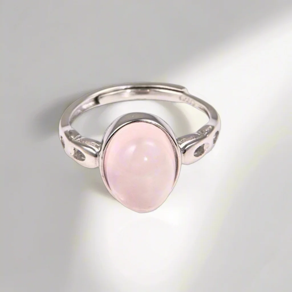 Sterling 925 Silver Ring 11x9mm Oval Rose Quartz Gemstone Adjustable Band Love Stone Jewelry for Women Romantic Gift
Sterling 925 Silver Ring 11x9mm Oval Rose Quartz Gemstone Adjustable Band Love Stone Jewelry for Women Romantic Gift