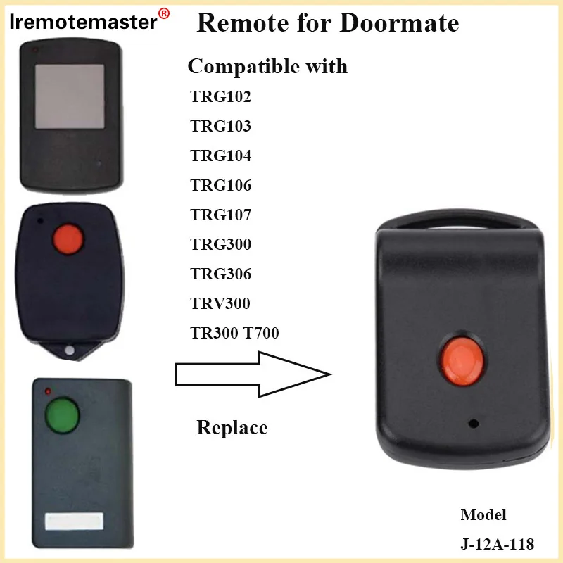 For Doormate TRG107 T700 TRG-306 TRG102 Compatible 303MHZ Garage Door Remote Control Gate Opener Command Replacement
For Doormate TRG107 T700 TRG-306 TRG102 Compatible 303MHZ Garage Door Remote Control Gate Opener Command Replacement