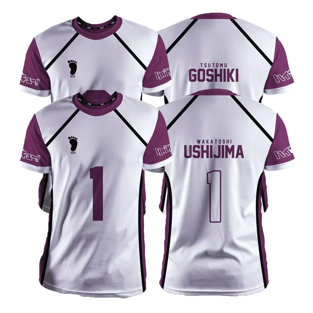Haikyuu Shiratorizawa мультфильм аниме косплей мужской трикотаж летние футболки с короткими рукавами 3d принт модная женская футболка для косплея
Haikyuu Shiratorizawa мультфильм аниме косплей мужской трикотаж летние футболки с короткими рукавами 3d принт модная женская футболка для косплея