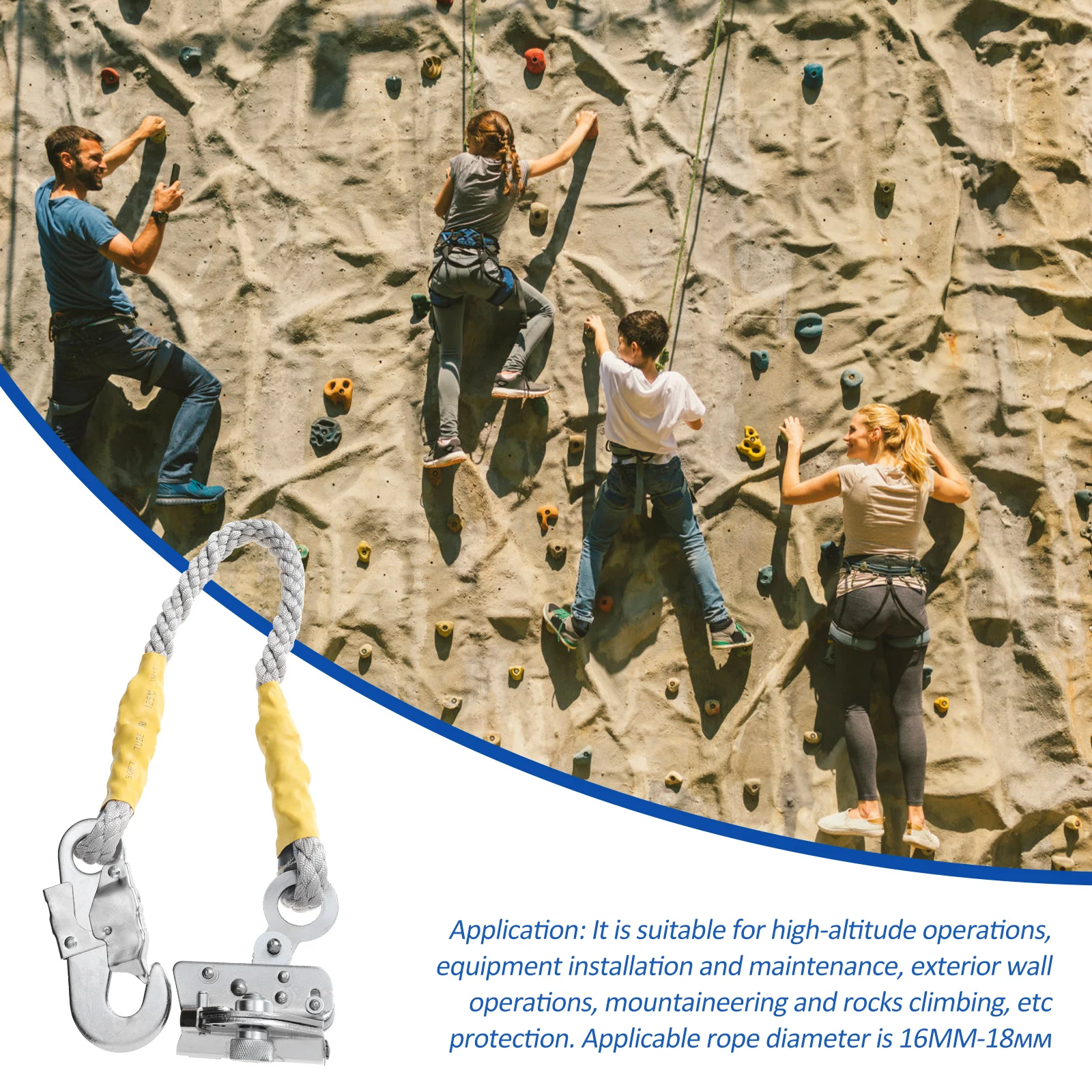 High Strength Self-locking Device Safety Rope Lock for Climbing Durable Alloy Steel Corrosion Resistant Smooth Surface Metal
High Strength Self-locking Device Safety Rope Lock for Climbing Durable Alloy Steel Corrosion Resistant Smooth Surface Metal