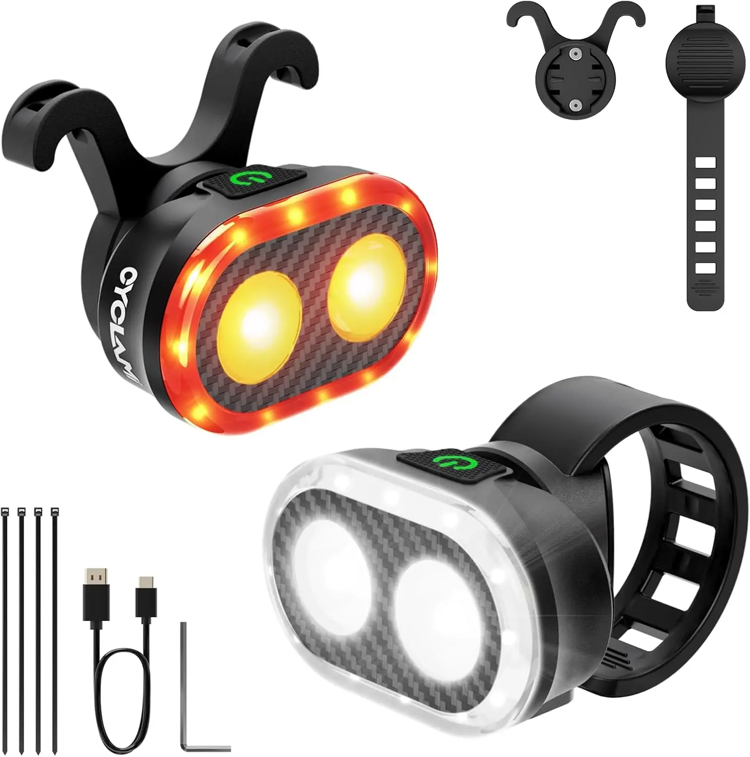 Front & Rear Bike Lights, Smart Headlight with 11+20 Modes, Brake Sensing, USB Rechargeable, Waterproof IP6, Cycling Safety Ligh
Front & Rear Bike Lights, Smart Headlight with 11+20 Modes, Brake Sensing, USB Rechargeable, Waterproof IP6, Cycling Safety Ligh