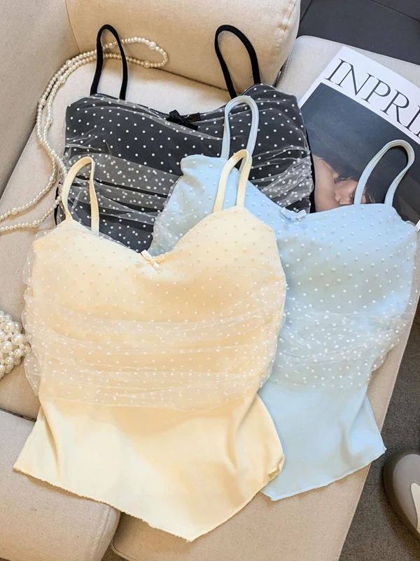 Весенне-летний топ на бретельках в горошек Pure Desire Knot Me для женщин, базовая майка со встроенными чашечками
Весенне-летний топ на бретельках в горошек Pure Desire Knot Me для женщин, базовая майка со встроенными чашечками