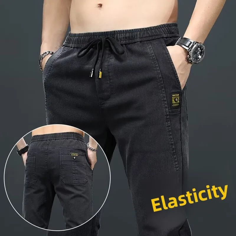 Spring Autumn Large Size Workwear Jeans Men's Elastic Waist Loose Straight Leg Pants Summer Thin Wear Resistant Work Trousers
Spring Autumn Large Size Workwear Jeans Men's Elastic Waist Loose Straight Leg Pants Summer Thin Wear Resistant Work Trousers
