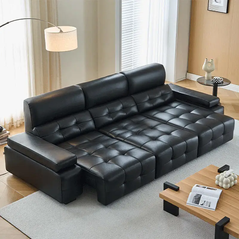 #Genuine Leather Electric Sofa Bed Set Modern Design Living Room Three Person Seat Expandable Dual-use New Black
#Genuine Leather Electric Sofa Bed Set Modern Design Living Room Three Person Seat Expandable Dual-use New Black