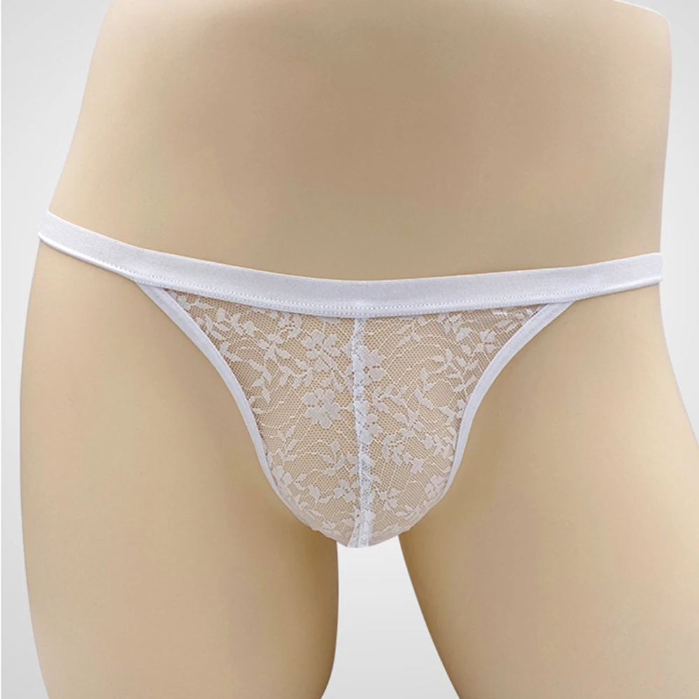 Men's Solid Color Lingerie Lace Thong Transparent Briefs Hollow Underwear Exposed Butt Panties Breathable Underpants Gay T-Back
Men's Solid Color Lingerie Lace Thong Transparent Briefs Hollow Underwear Exposed Butt Panties Breathable Underpants Gay T-Back