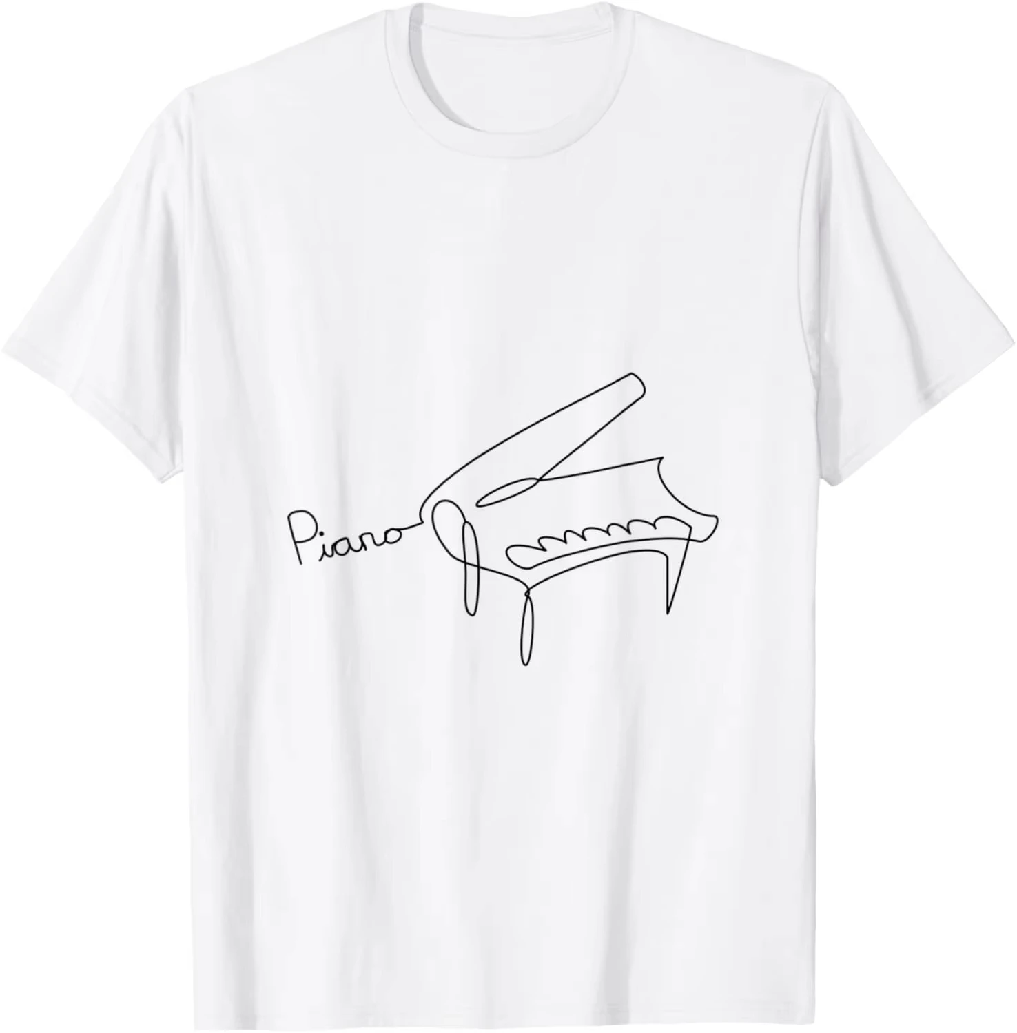 Однолинейная футболка унисекс с дизайном Pianist Grand Piano, летняя
Однолинейная футболка унисекс с дизайном Pianist Grand Piano, летняя