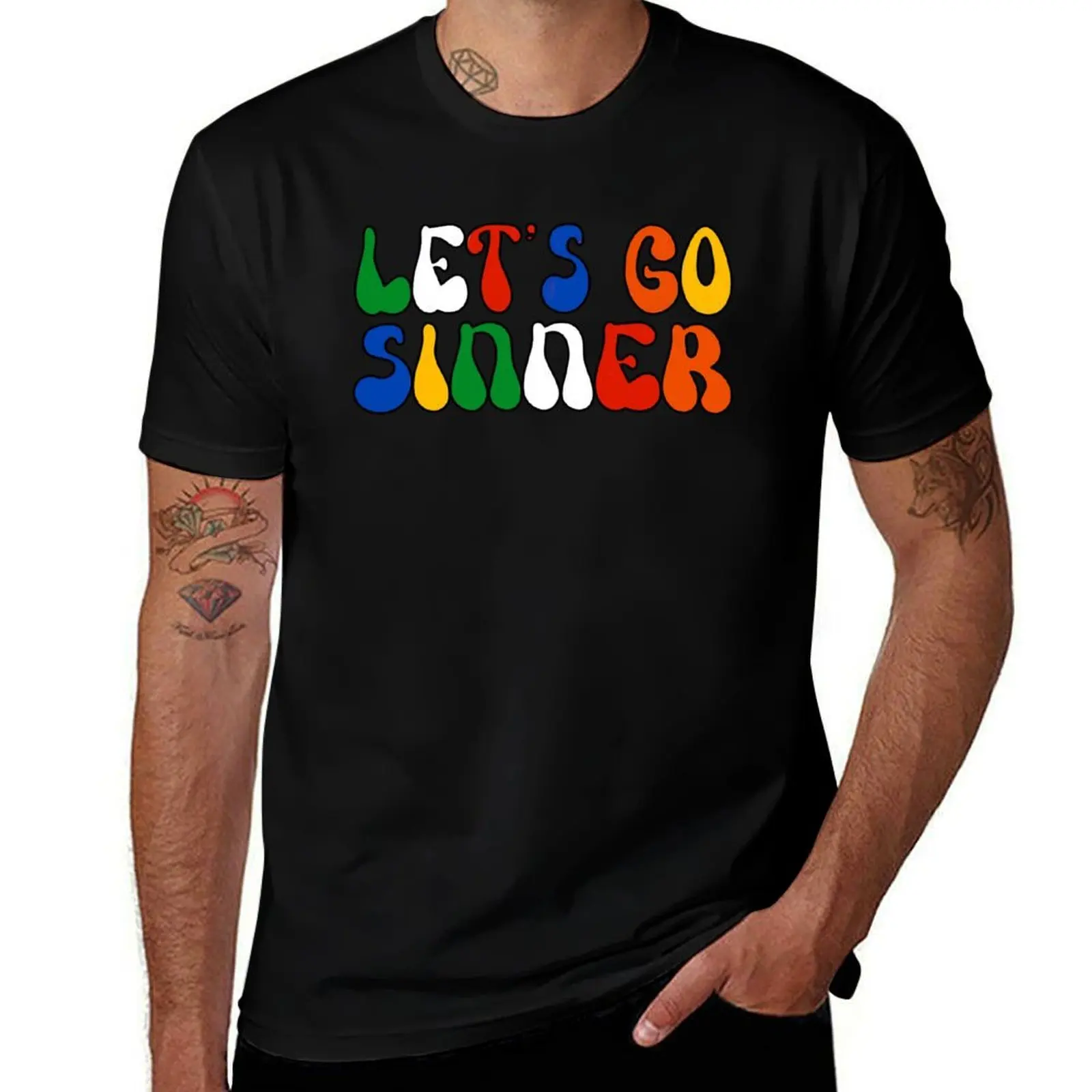 Let’s go Sinner T-Shirt Holiday Casual Short Sleeve Top
Let’s go Sinner T-Shirt Holiday Casual Short Sleeve Top