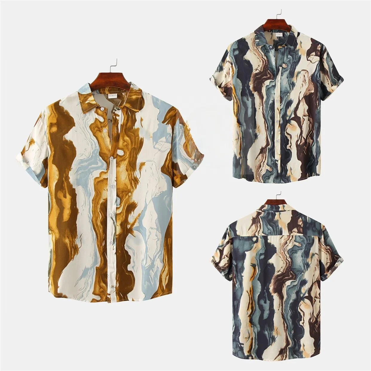 Spring Men's Short Sleeve Shirt European American Style Windsor Collar Summer Regular Thickness Special Wide Fit Clothing
Spring Men's Short Sleeve Shirt European American Style Windsor Collar Summer Regular Thickness Special Wide Fit Clothing