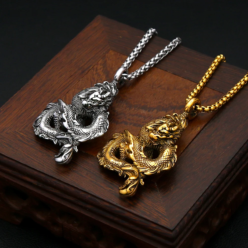 316L Punk Gothic Dragon Pendant Stainless Steel Dragon Amulet Necklace For Men Women Unique Animals Jewelry Gifts Dropshipping
316L Punk Gothic Dragon Pendant Stainless Steel Dragon Amulet Necklace For Men Women Unique Animals Jewelry Gifts Dropshipping