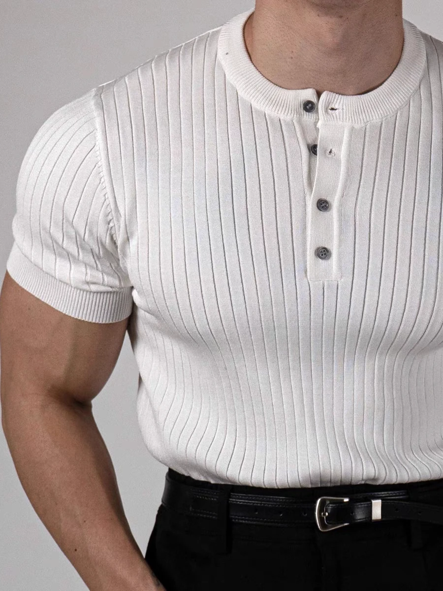 Вязаная футболка из ледяного шелка ort Sve Henry irt Muscle Men Slim Fit Sweatirt Pit Stripe Door Front Collar T-shirt Youth Faion S...
Вязаная футболка из ледяного шелка ort Sve Henry irt Muscle Men Slim Fit Sweatirt Pit Stripe Door Front Collar T-shirt Youth Faion S...