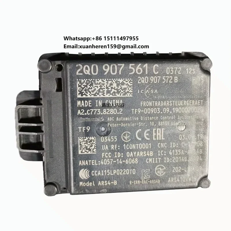 OEM Cruise Control Sensor 2Q0907561 2Q0907561C 2Q0 907 561 C RADAR SENSOR Original Factory Offline for Volkswagen Skoda
OEM Cruise Control Sensor 2Q0907561 2Q0907561C 2Q0 907 561 C RADAR SENSOR Original Factory Offline for Volkswagen Skoda