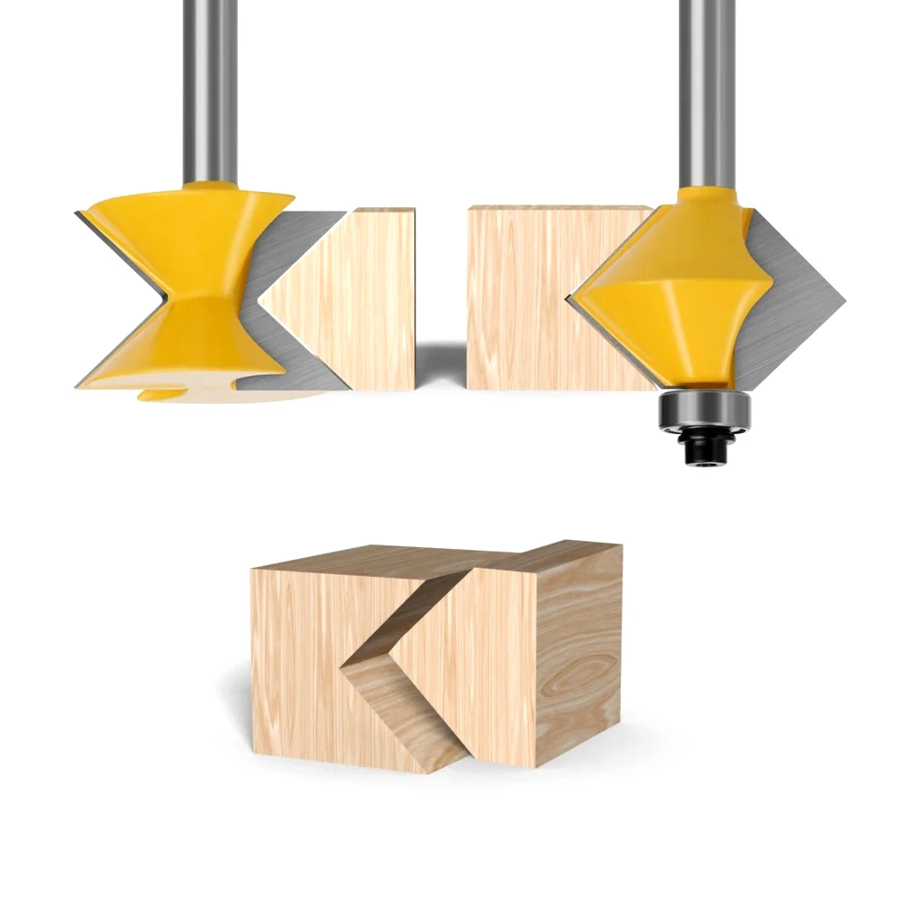 LAVIE 2PCS Set 8mm Shank 90 Degree V Design Tingue Groove Edge Banding Router Bit Set Plate Splicing Woodworking Milling Cutter
LAVIE 2PCS Set 8mm Shank 90 Degree V Design Tingue Groove Edge Banding Router Bit Set Plate Splicing Woodworking Milling Cutter