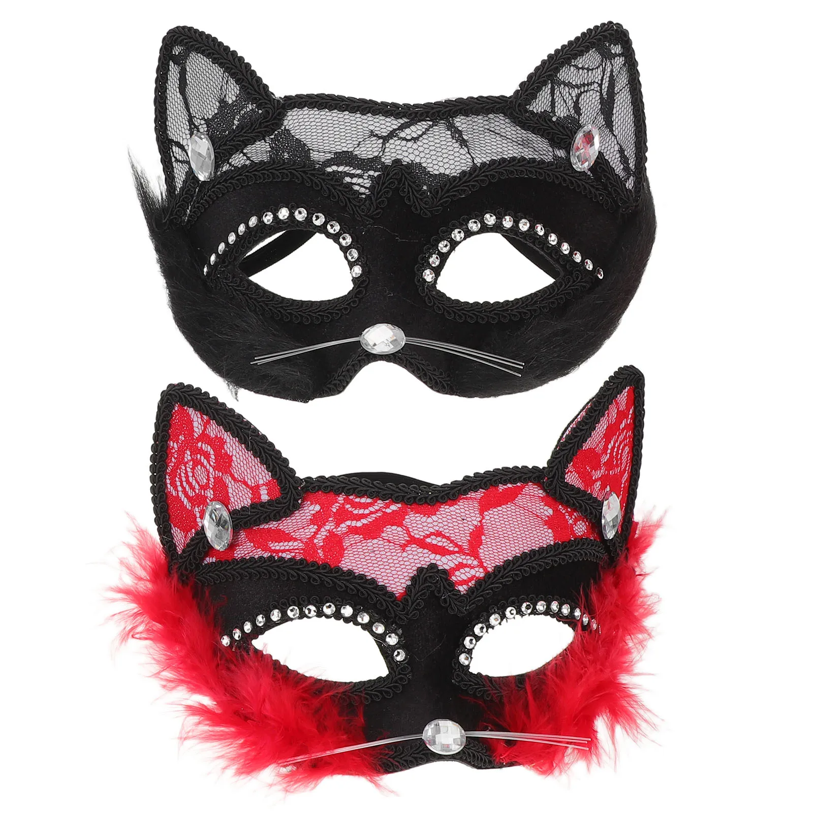 2pcs Cat Masquerade Mask For Women Halloween Party Costume Lace Face Mask Cosplay Prop Adult Mascarade Accessories Adjustable
2pcs Cat Masquerade Mask For Women Halloween Party Costume Lace Face Mask Cosplay Prop Adult Mascarade Accessories Adjustable