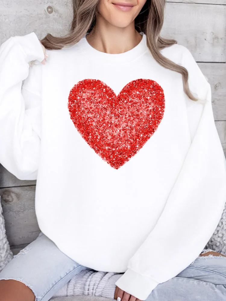 Женская толстовка с пайетками в форме сердца, повседневный пуловер с длинными рукавами, свободный крой, для ежедневной носки
Женская толстовка с пайетками в форме сердца, повседневный пуловер с длинными рукавами, свободный крой, для ежедневной носки