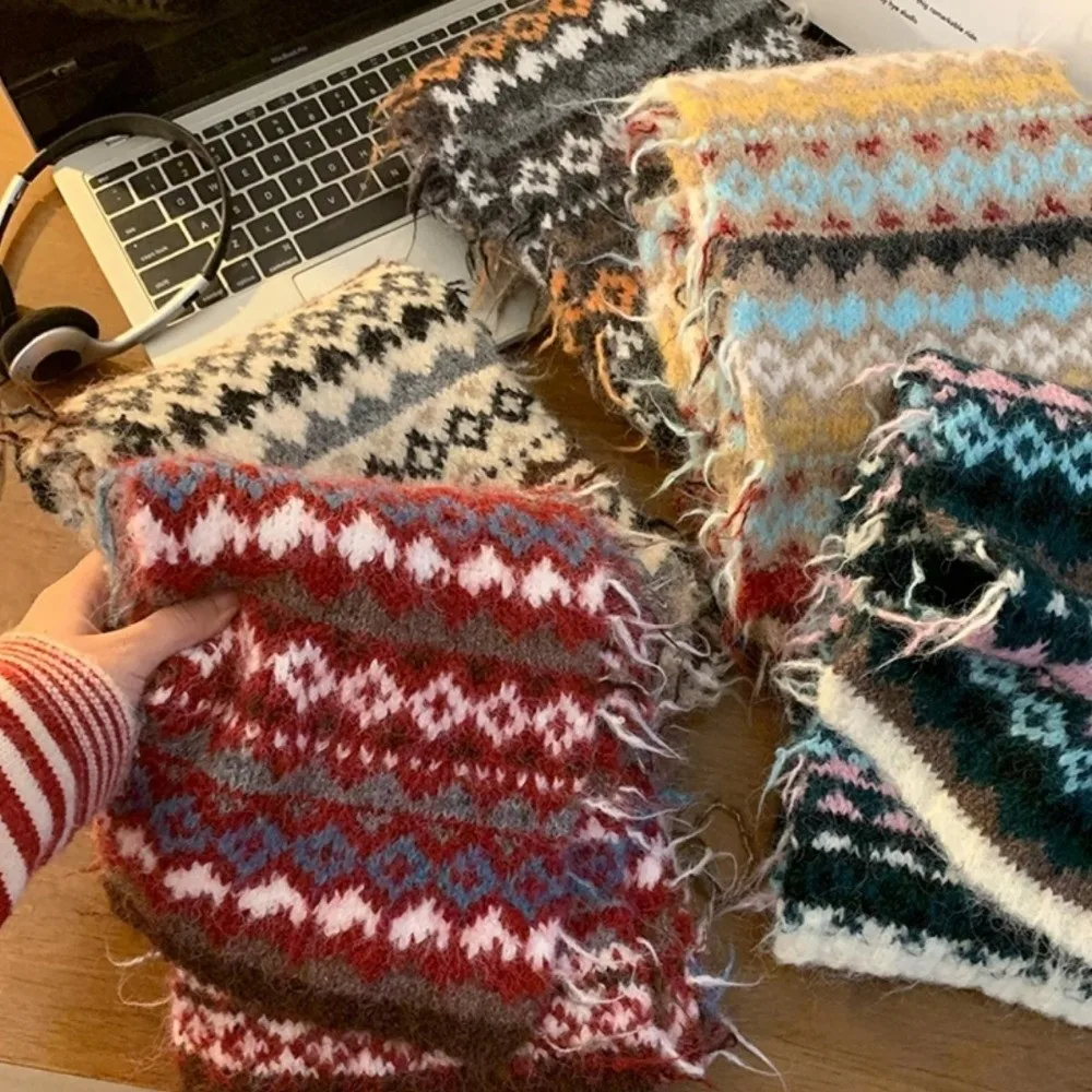 Retro Multicolor Winter Plaid Scarf Striped Design Soft Knitted Scarves Thickened Warm Shawl Wrap Women
Retro Multicolor Winter Plaid Scarf Striped Design Soft Knitted Scarves Thickened Warm Shawl Wrap Women