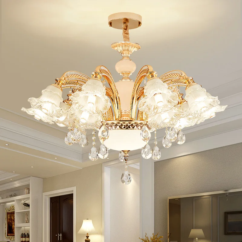 European Style Chandelier New High-End Household Crystal Bedroom For Dining Room Living Room Lamps Simple Modern Atmosphere
European Style Chandelier New High-End Household Crystal Bedroom For Dining Room Living Room Lamps Simple Modern Atmosphere