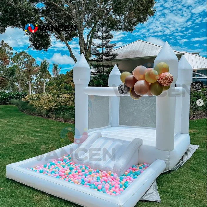 8x13x8ft Kids White Bounce House Inflatable with Slide and Ball Pit with Oxford Fabric Toddler Bounce House for Kids Soft Play
8x13x8ft Kids White Bounce House Inflatable with Slide and Ball Pit with Oxford Fabric Toddler Bounce House for Kids Soft Play