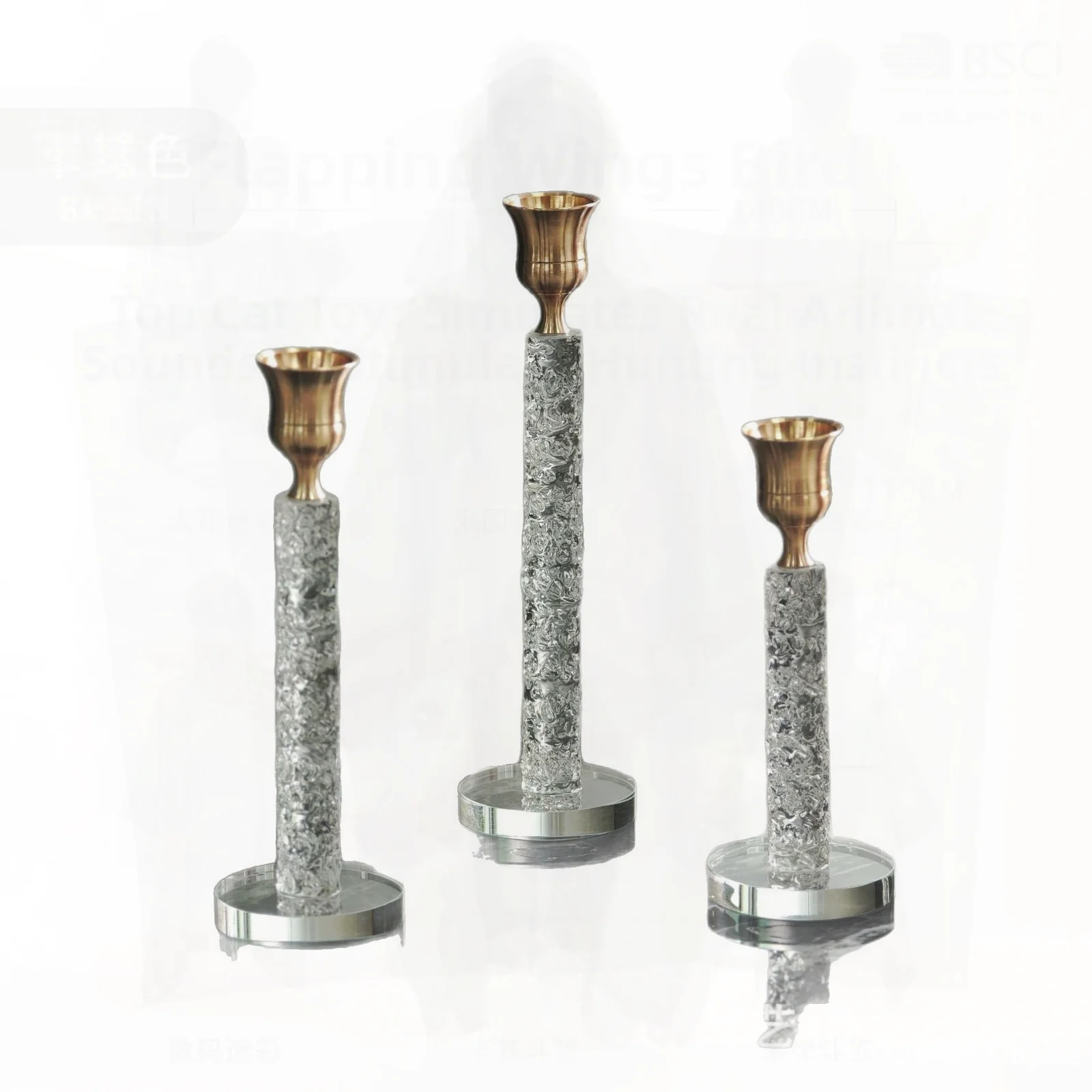 Nordic Crystal Three-Piece Set Black Gold Silver Decorative Candle Holder Western Single-Head Ornaments Cross-Border
Nordic Crystal Three-Piece Set Black Gold Silver Decorative Candle Holder Western Single-Head Ornaments Cross-Border