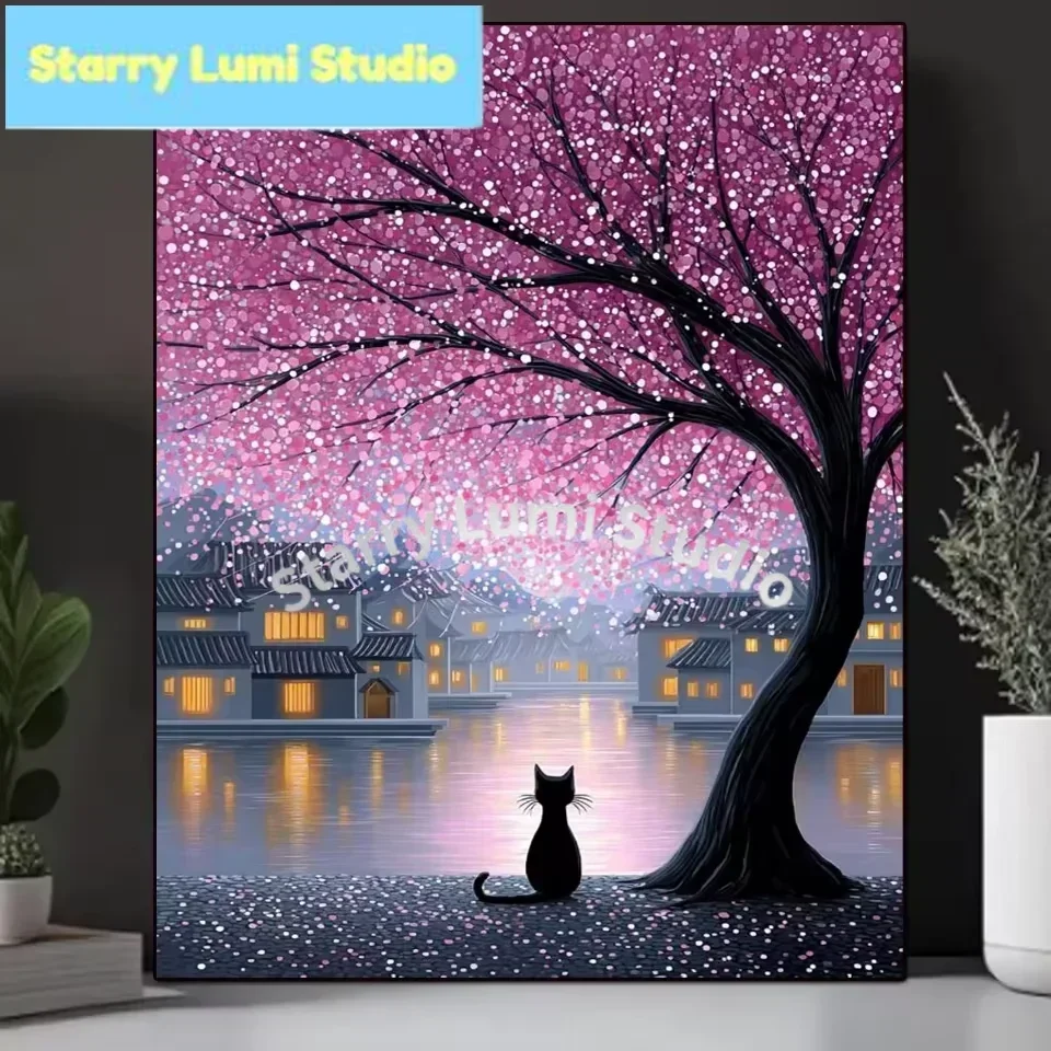 5D Diamond Painting Cherry Blossoms and Cats Landscape Picture Diamond Mosaic Cross stitch kit For Handmade Hobby
5D Diamond Painting Cherry Blossoms and Cats Landscape Picture Diamond Mosaic Cross stitch kit For Handmade Hobby